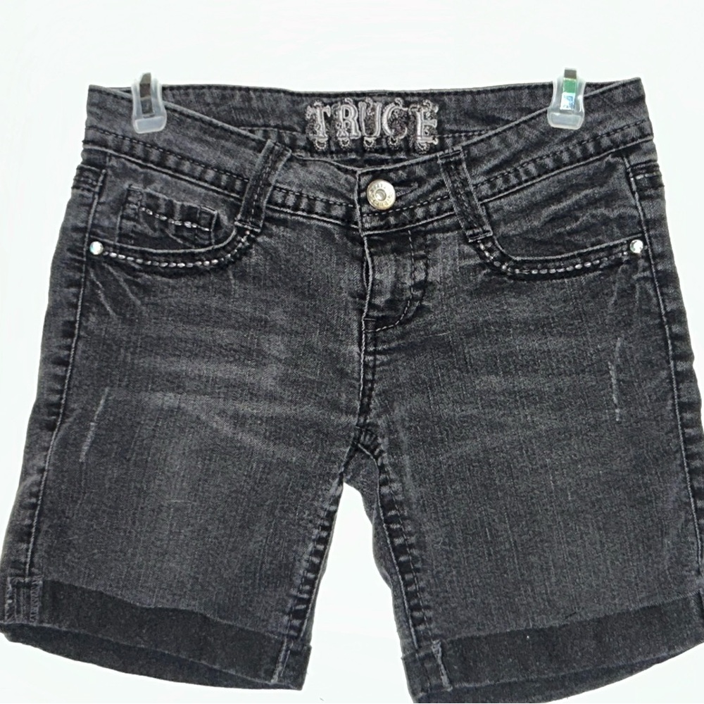 Truce Women's Charcoal Jean Shorts